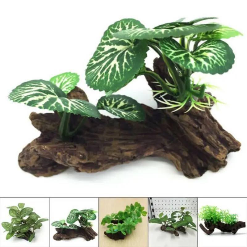Planted Aquarium With Driftwood - Plastik Yapay Kaplumbağa Ağacı Gövde Driftwood