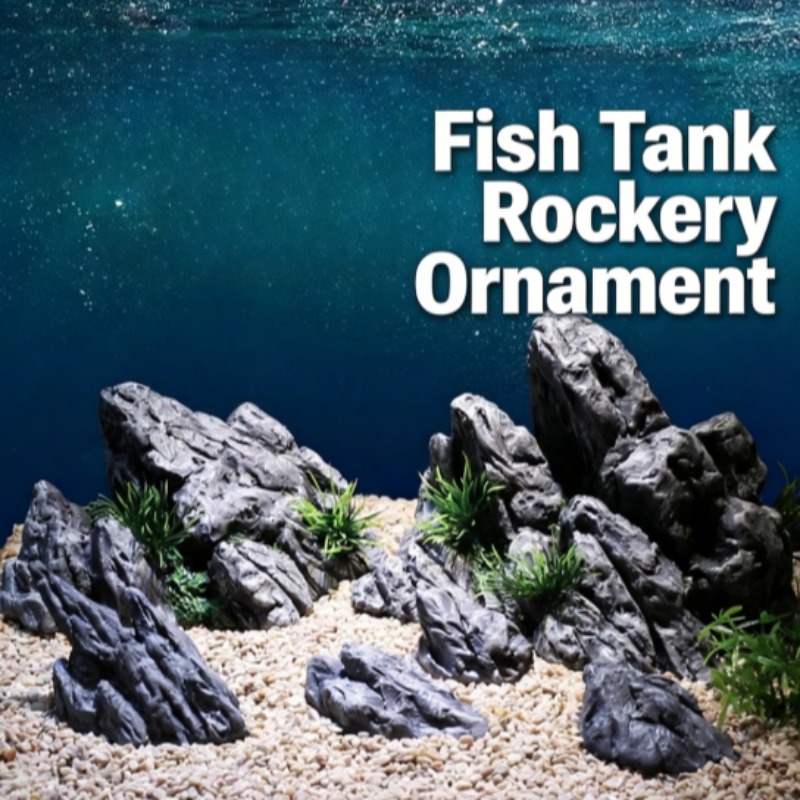 Aquarium Planted Setup - Akvaryum Dekor Simülasyon Taş Döşeli Peyzaj
