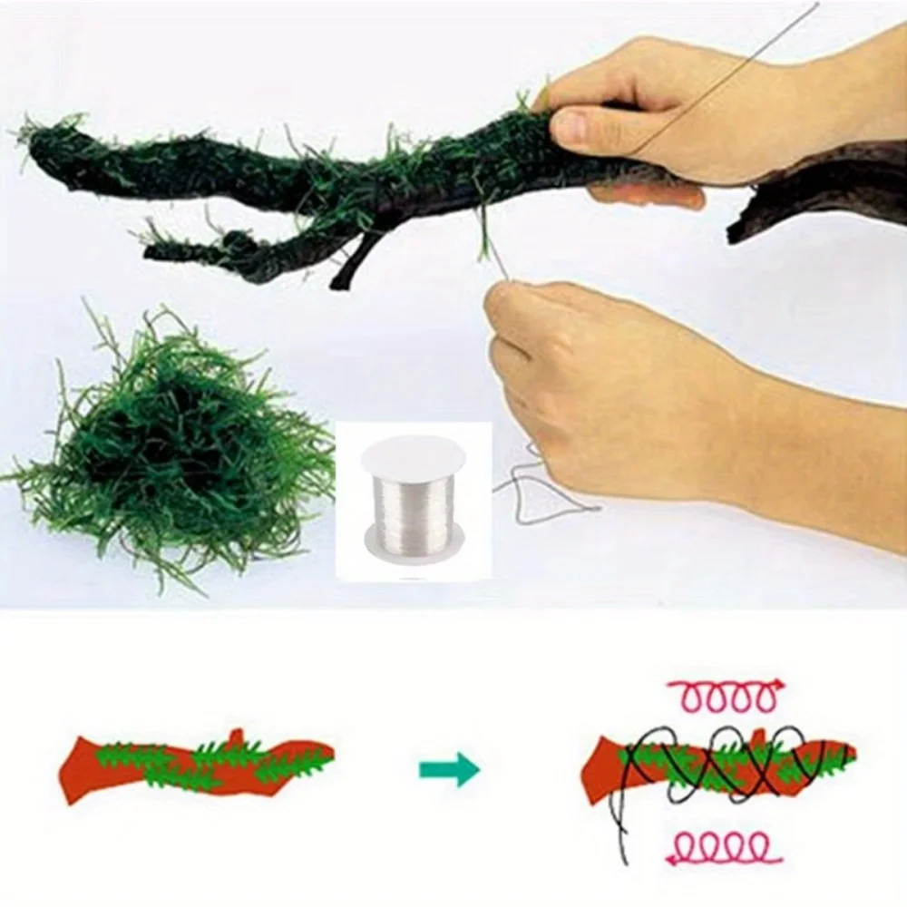 Planted Aquarium With Driftwood - 1 rulo DIY Yosun Hattı Bağlama
